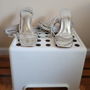 Azalea Wang Bling Bling lace-up sandals